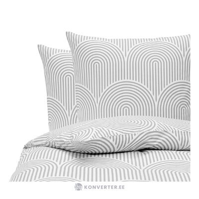 Gray and white patterned cotton bedding set 2-piece (arcs) whole