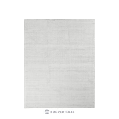 Sidabrinės pilkos spalvos rankų darbo viskozės kilimas (jane) 400x500 su grožio trūkumu