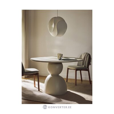Белый круглый дизайнерский обеденный стол (сахра) нетронутый