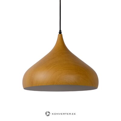 Brown pendant light woody (lucide)
