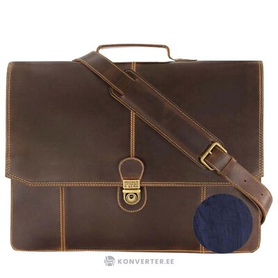 Leather briefcase sierra (buckle and seam) intact