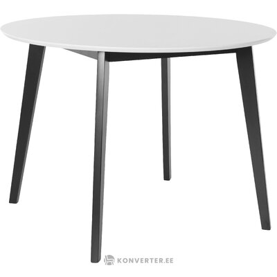 Черно-белый обеденный стол (коди) d=105 с косметическими дефектами
