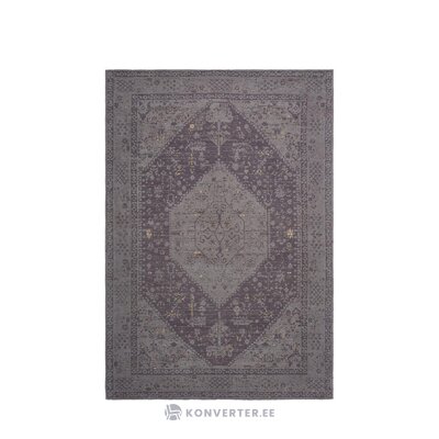 Dark gray patterned cotton carpet (neaple) 160x230 intact