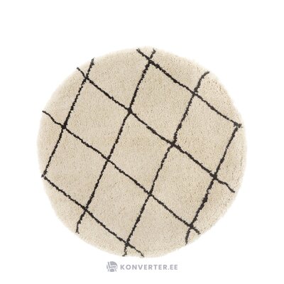 Smėlio-juodo rašto apvalus kilimas (naima)d=140 visas