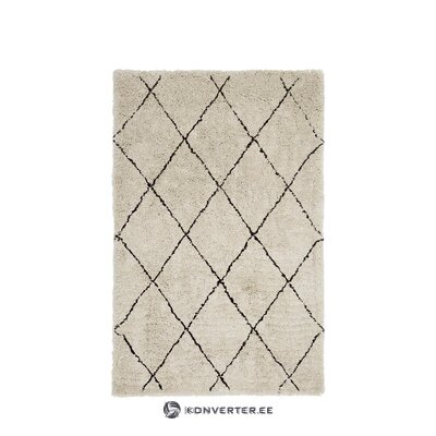 Beige-black patterned carpet (naima) 160x230 intact