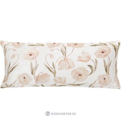Šviesus medvilninis pagalvės užvalkalas su gėlių raštu (aimee) 45x110 visas