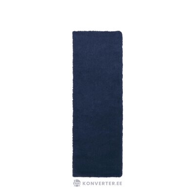 Tumši zils pūkains paklājs (leitona) 80x250 neskarts