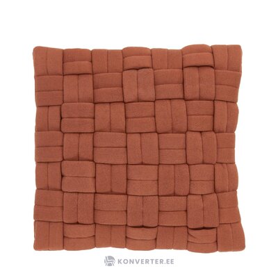 Matinis raudonas dekoratyvinis medvilninis pagalvės užvalkalas (Norman) 40x40 visas