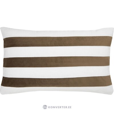 Brown-white striped linen pillowcase (maui) 30x50 whole