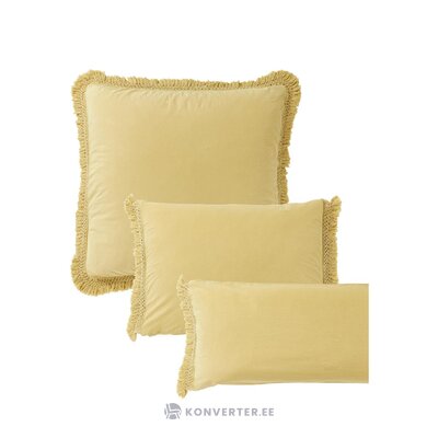 Beige cotton pillowcase with fringes (abra) 60x70 whole
