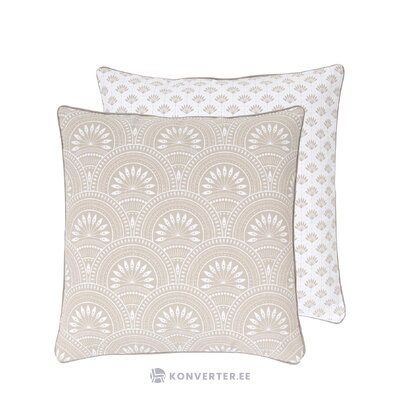 Light gray patterned reversible pillowcase (tiara) 45x45 whole