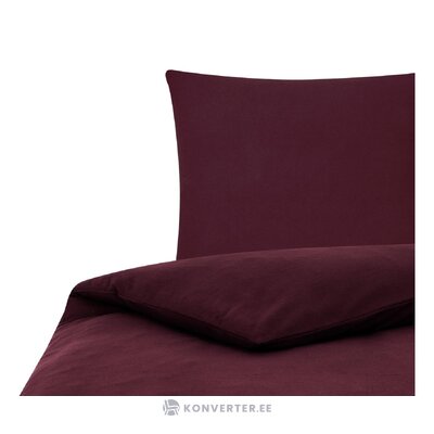 Dark red flannel bedding set erica (port maine) 135x200cm + 80x80cm complete, in a box