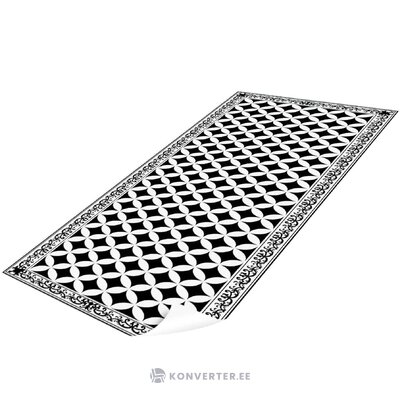 Black and white patterned vinyl floor mat chadi (myspotti) 68x180 whole