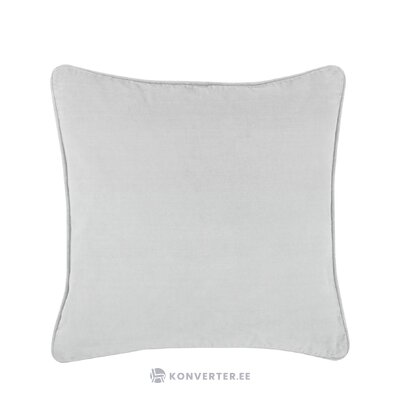 Šviesiai pilkas aksominis pagalvės užvalkalas (dana) 50x50 visas