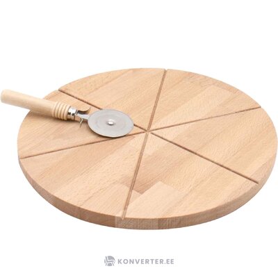 Pizza cutting board with pizza knife (bisetti) intact