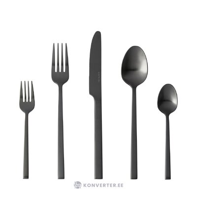 Black cutlery set 20 pieces (shine) whole