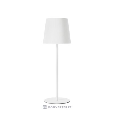 White dimmable table lamp with usb socket (fausta) intact