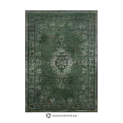 Dark green-beige vintage style carpet medallion (louis de poortere) 200x280 whole
