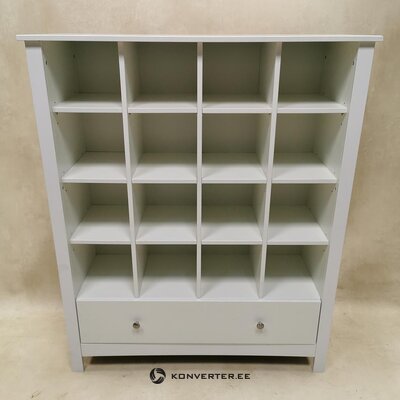 Chest of drawers with white shelves