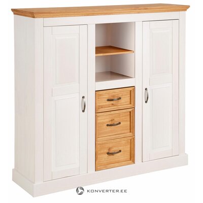 White low solid wood cabinet in Scandinavian style (selma)