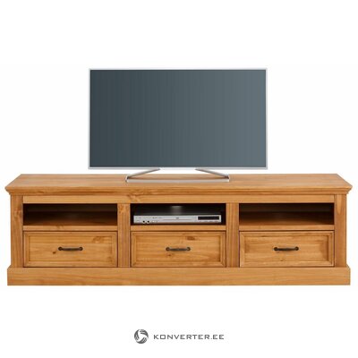 Light brown solid wood TV stand
