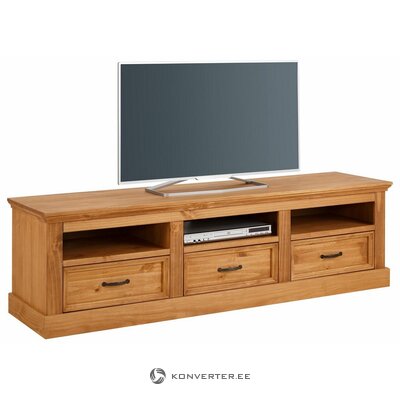 Light brown solid wood TV stand