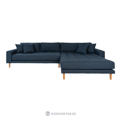Темно-синий угловой диван (лидо)