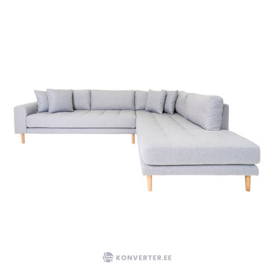 Серый угловой диван (lido open end) 257х220 см
