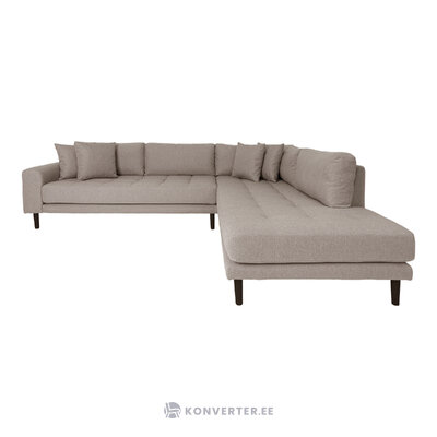 Бежевый угловой диван (lido открытый торец) 257x220 см