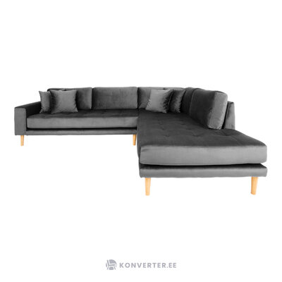 Dark gray corner sofa (lido open end) 257x220 cm