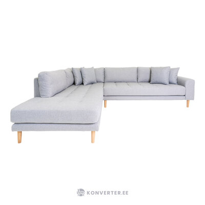 Серый угловой диван (lido open end) 257x220 см