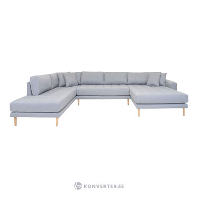 U formos pilka sofa (lido atviras galas) 370x220cm