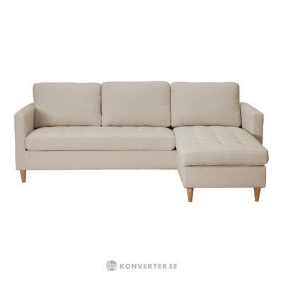 Smėlio spalvos kampinė sofa (Florence) 219x151cm