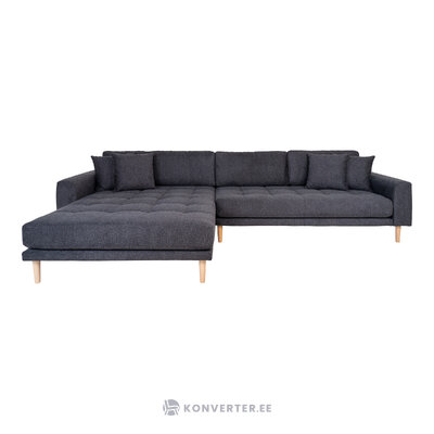 Tummanharmaa kulmasohva (lido lounge) 290x170 cm