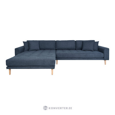 Tamsiai mėlyna kampinė sofa (lido lounge) 290x170 cm