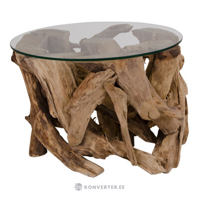 Журнальный столик из тикового дерева (гранд-каньон) ø60x40 см