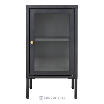 Display cabinet with powder-coated metal frame and glass doors 70x38x35 cm (dalby)