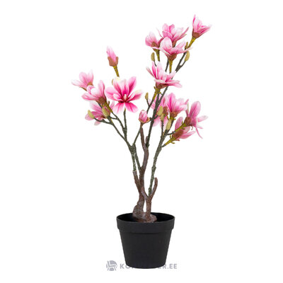 Розовое искусственное растение (дерево магнолии)