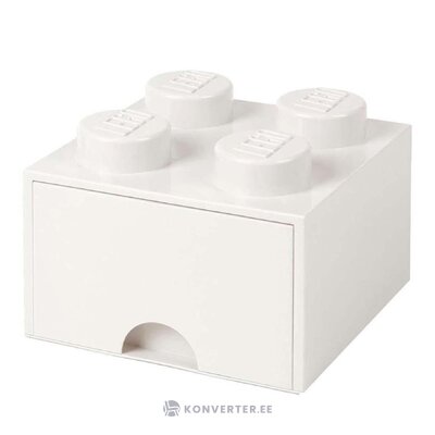 Белый ящик для игрушек кирпичик четыре (яманн) целый
