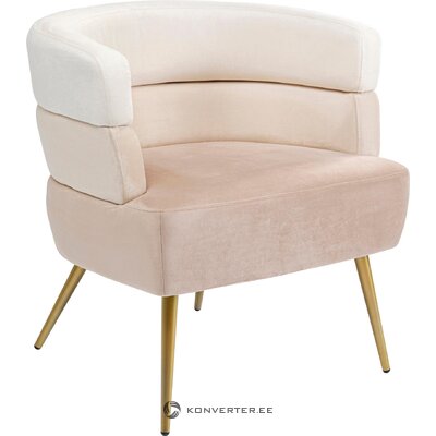 Rožinio dizaino fotelis retro (šiurkštus dizainas)