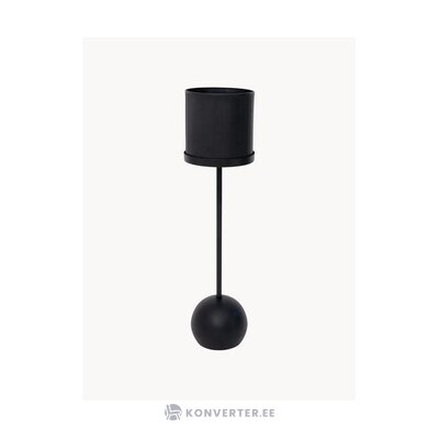 Black design flower pot until purchase (urban nature) with a beauty flaw