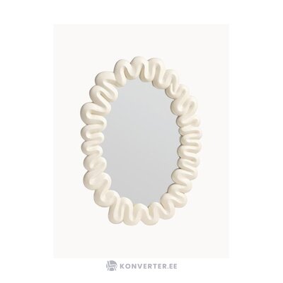 White frame design wall mirror dribble (amsterdam) with beauty flaws