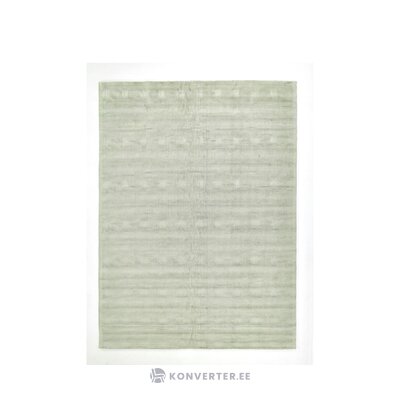 Light green hand-woven viscose rug (jane) 300x400 with imperfections.
