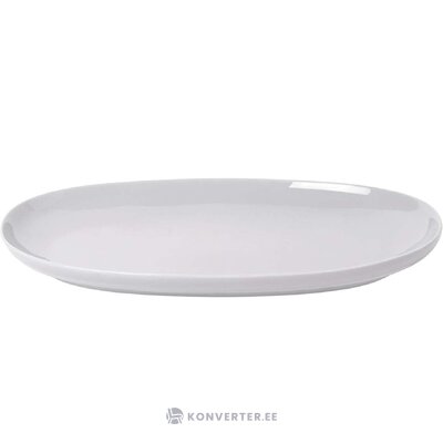 Белая сервировочная тарелка с нимбовым облаком (бломусом)