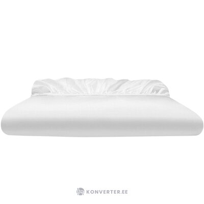 White cotton bed sheet with rubber prestige (royfort) 200x220
