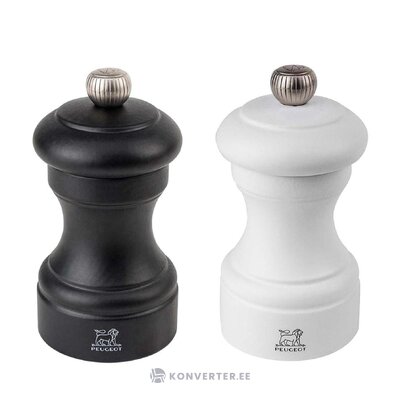 Black and white salt and pepper mill bistro (Peugeot)