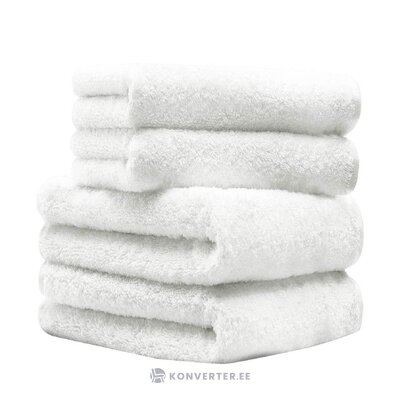 White cotton towel set 4 pcs hydaspes (samsara)