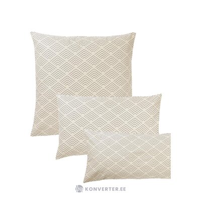 Medvilninis pagalvės užvalkalas smėlio spalvos raštu (milano) 80x80