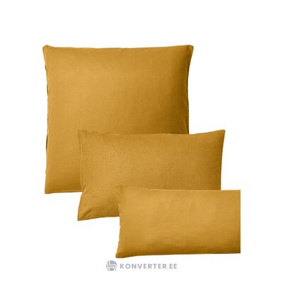 Mustard yellow cotton pillowcase (biba) 80x80