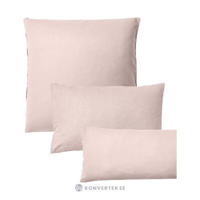 Šviesiai rožinis medvilninis pagalvės užvalkalas (biba) 40x80